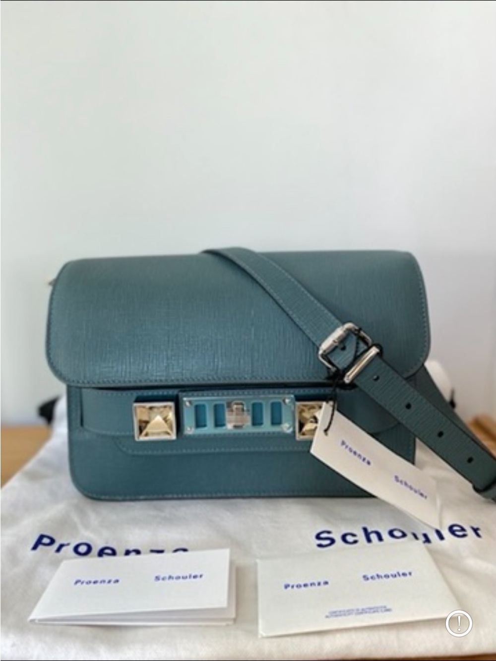 Proenza Schouler Teal Crossbody Leather Shoulder Bag